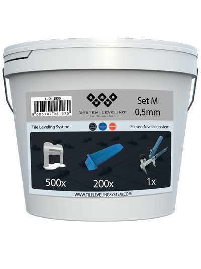 Komplet za nivelisanje pločica - set sa sponama 0,5mm, kajlama i kleštima