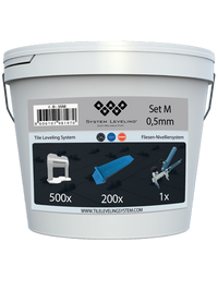 Komplet za nivelisanje pločica - set sa sponama 0,5mm, kajlama i kleštima