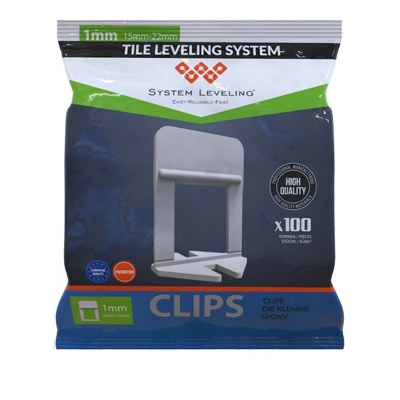 XL spone za nivelisanje pločica 1 mm - za pločice 15-22 mm