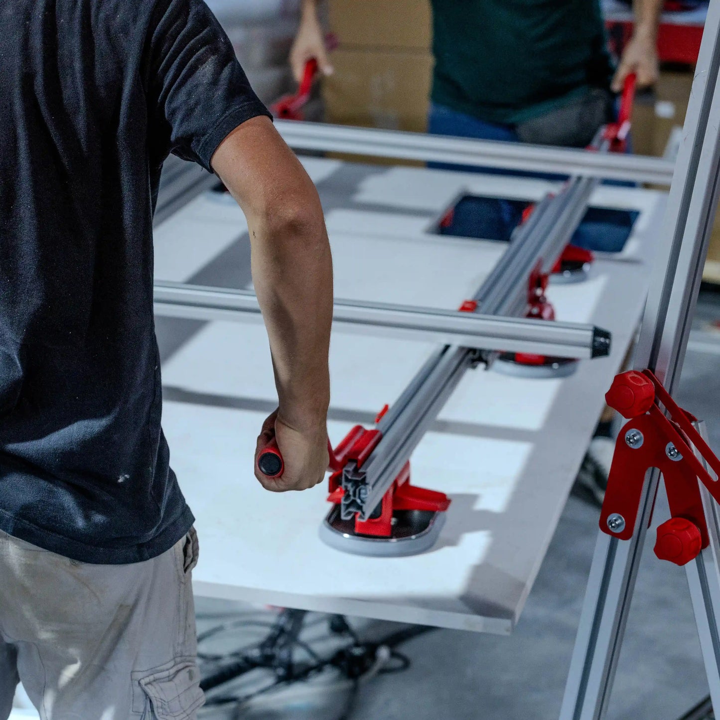 E4001 Profesionalni nosač ploča sa aluminijumskom vakuum čašom i LCD ekranom