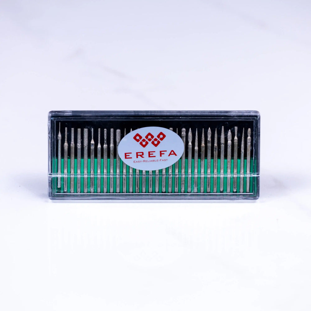 E1033 Set dijamantskih burgija 30 komada sa držačem od 3 mm za precizno bušenje